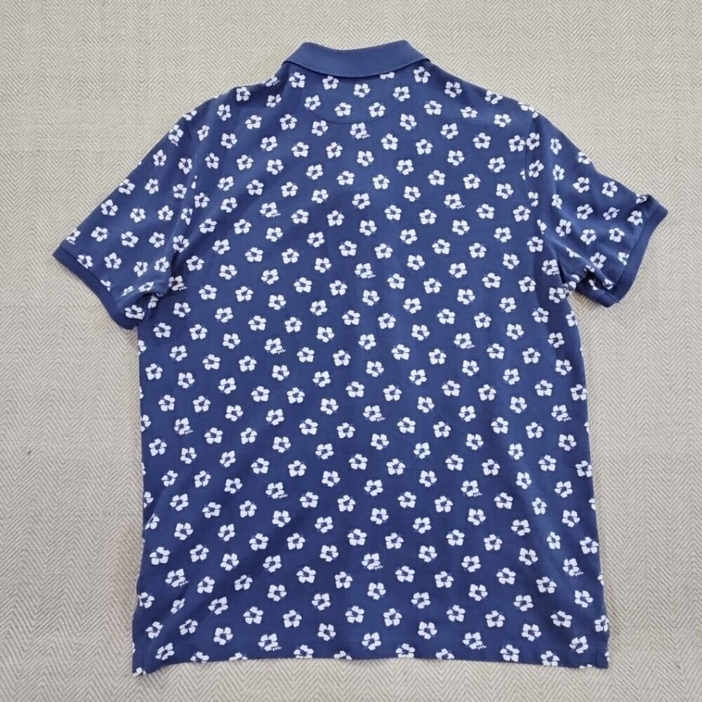 Polo Ralph Lauren Classic Fit PRL Polo Shirt Men's Medium Blue Floral EUC LN - Picture 11 of 13